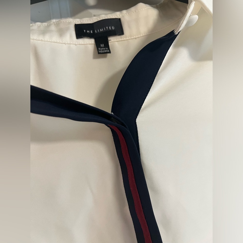 The Limited Cream Blouse with Black and Red Accents - Picture 5 of 6